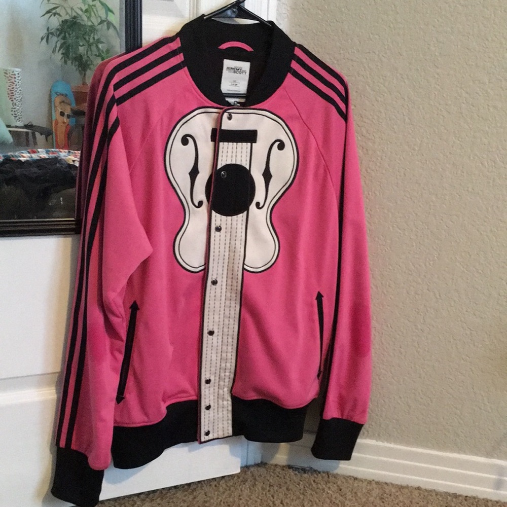 Large Jeremy Scott pink adidas jacket